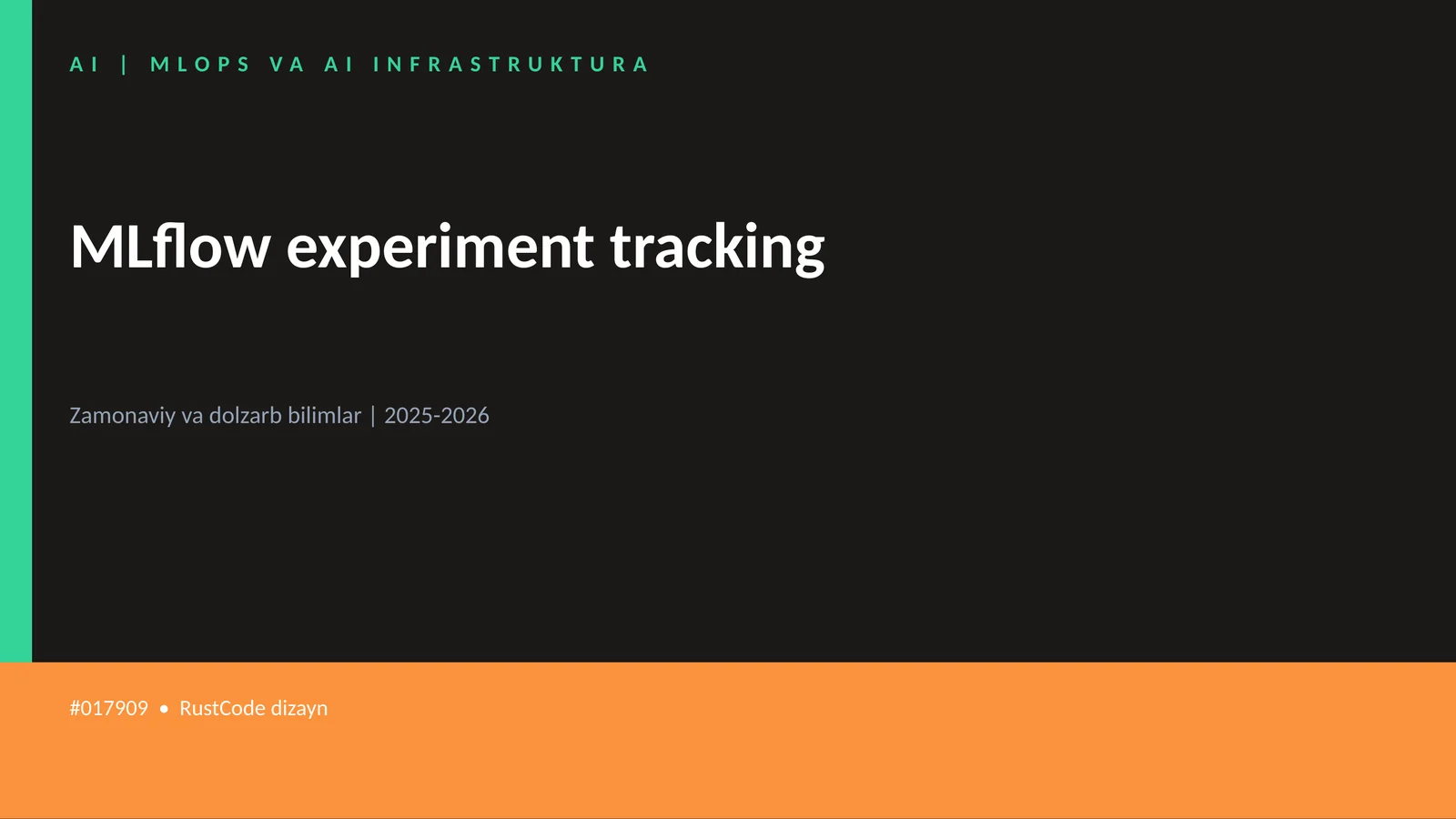 MLflow experiment tracking