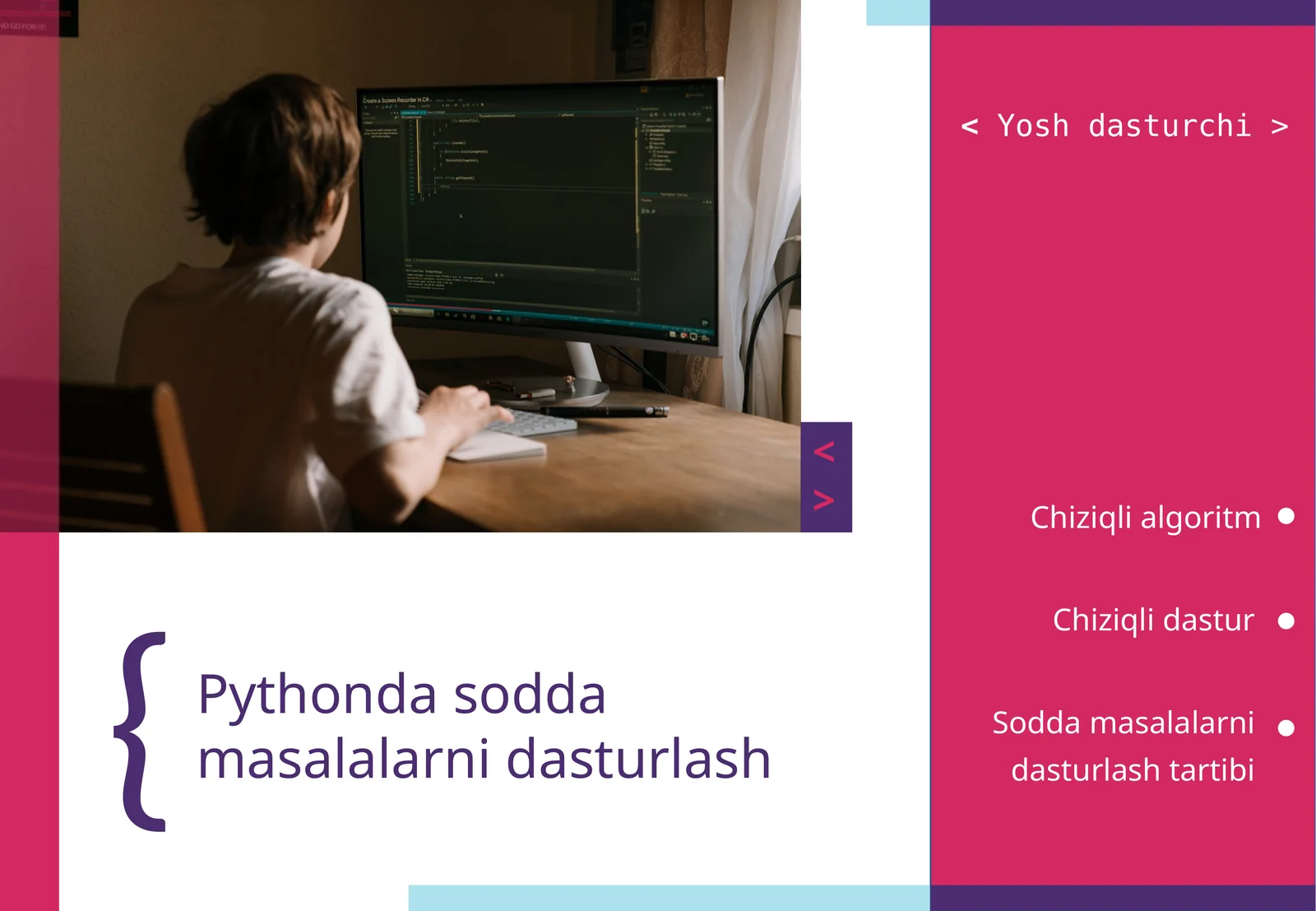 Pythondasoddamasalalarnidasturlash