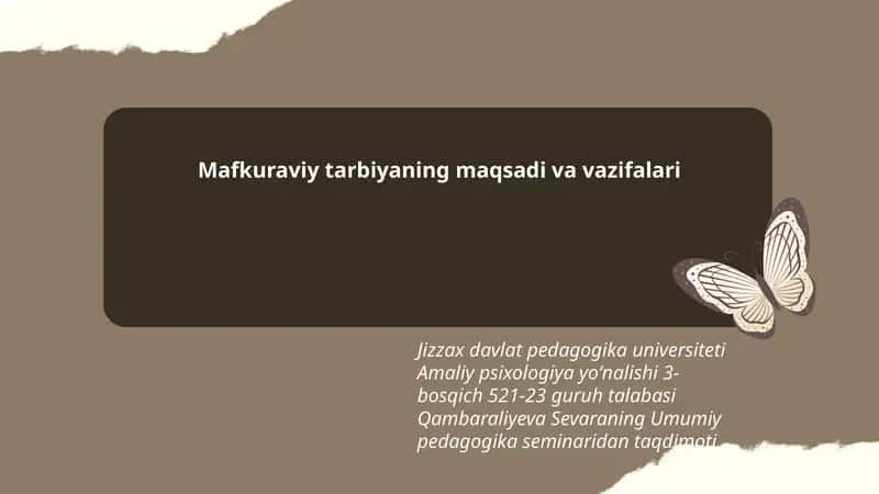 Umumiy pedagogika seminaridan taqdimoti