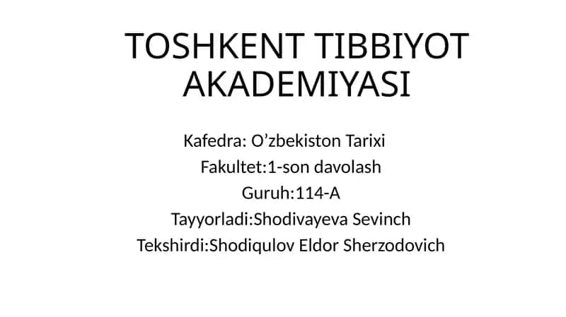 IX-XII asrlarda Markaziy Osiyoxalqlarining uyg’onish davri, ijtimoiy–iqtisodiy va madaniy taraqqiyoti