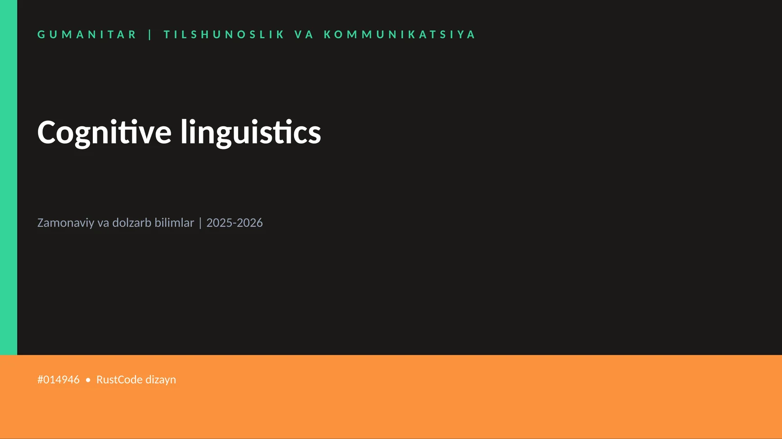 Cognitive linguistics