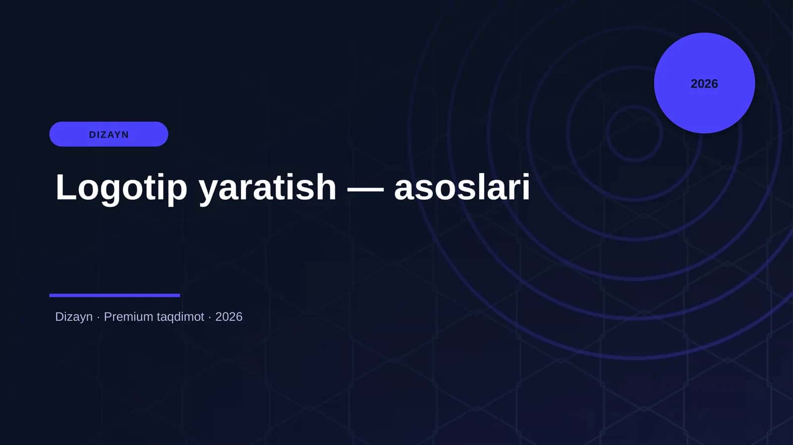 Logotip yaratish — asoslari