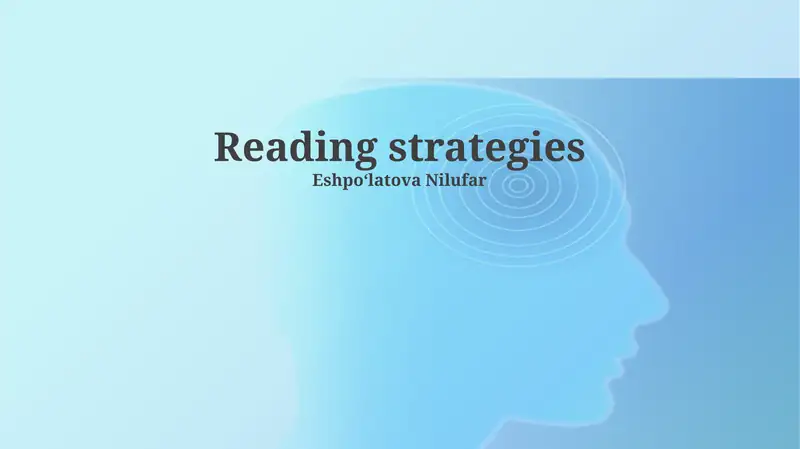 Reading strategies