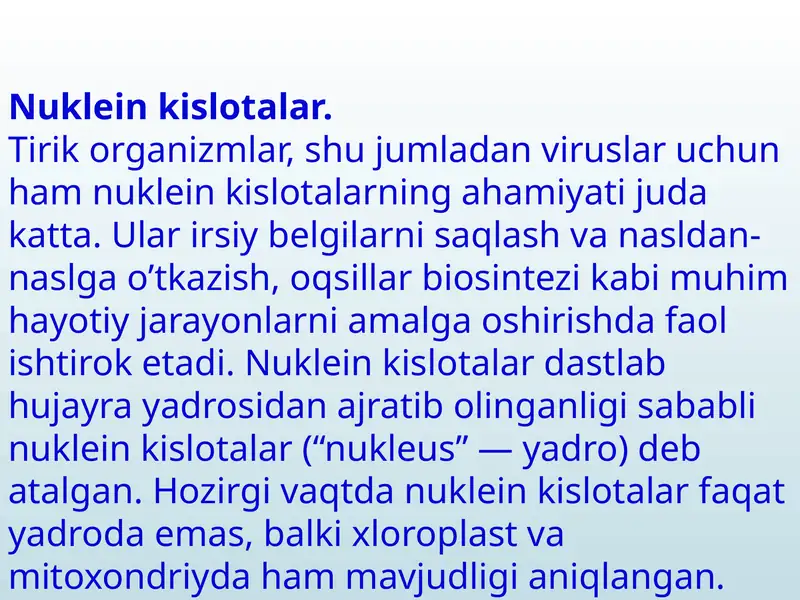 Nuklein kislotalar
