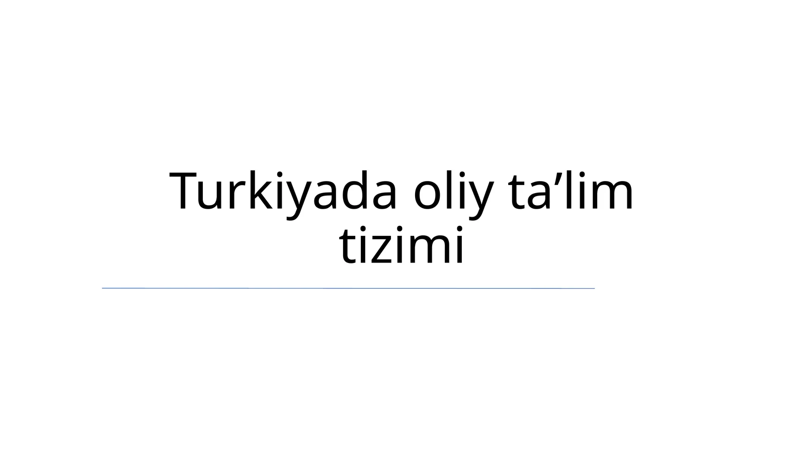 Turkiyada oliy taʼlim tizimi