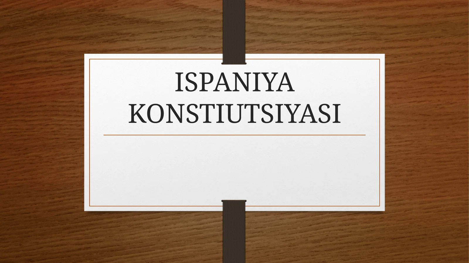 ISPANIYA KONSTIUTSIYASI