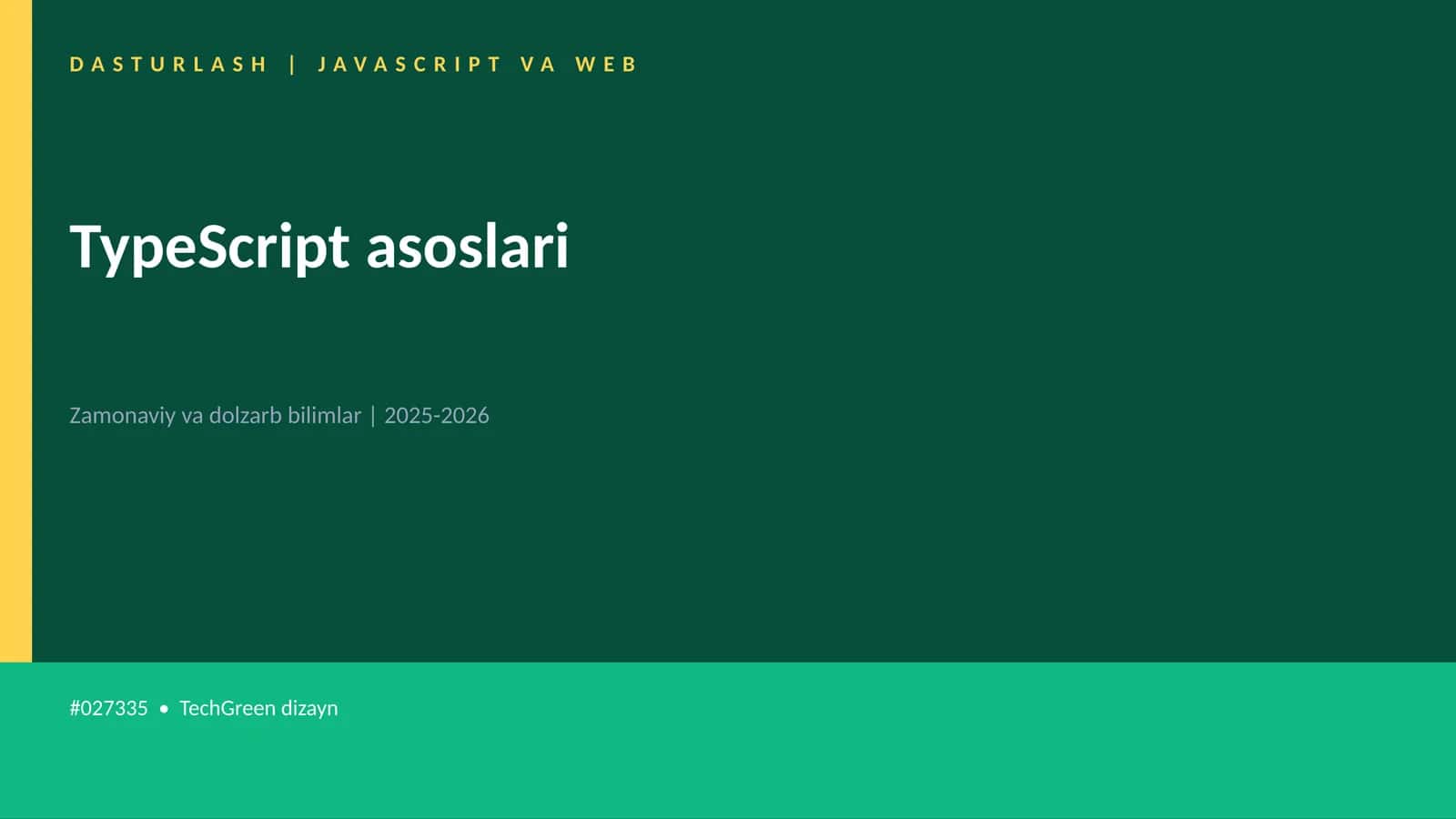 TypeScript asoslari