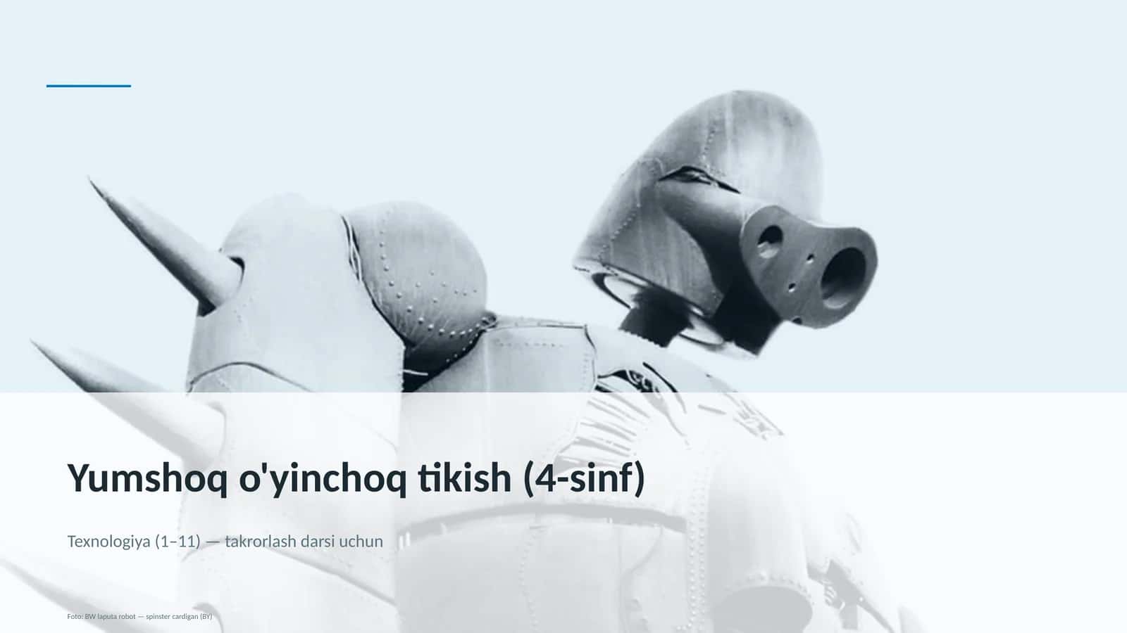 Yumshoq o'yinchoq tikish (4-sinf)