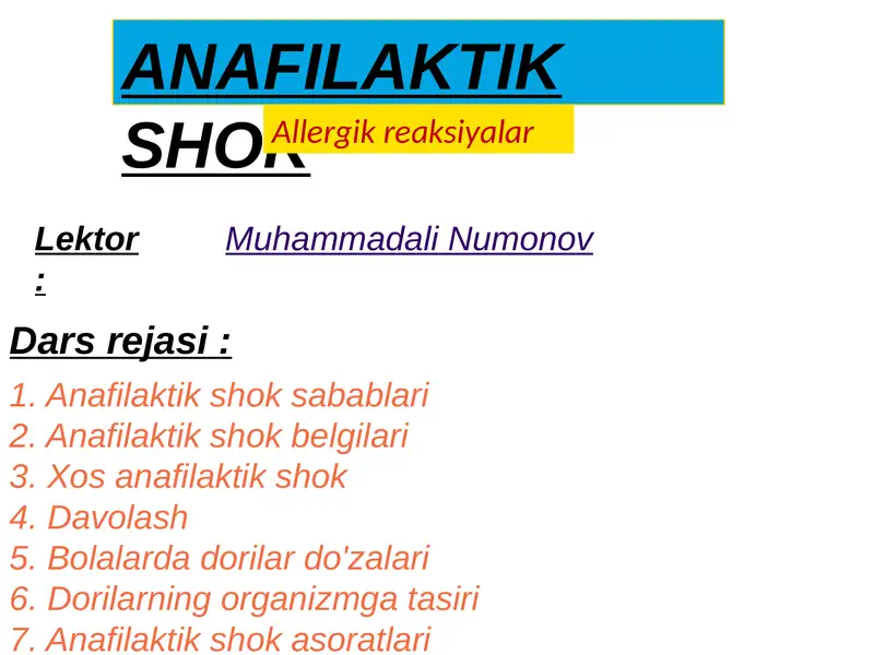 ANAFILAKTIKSHOK