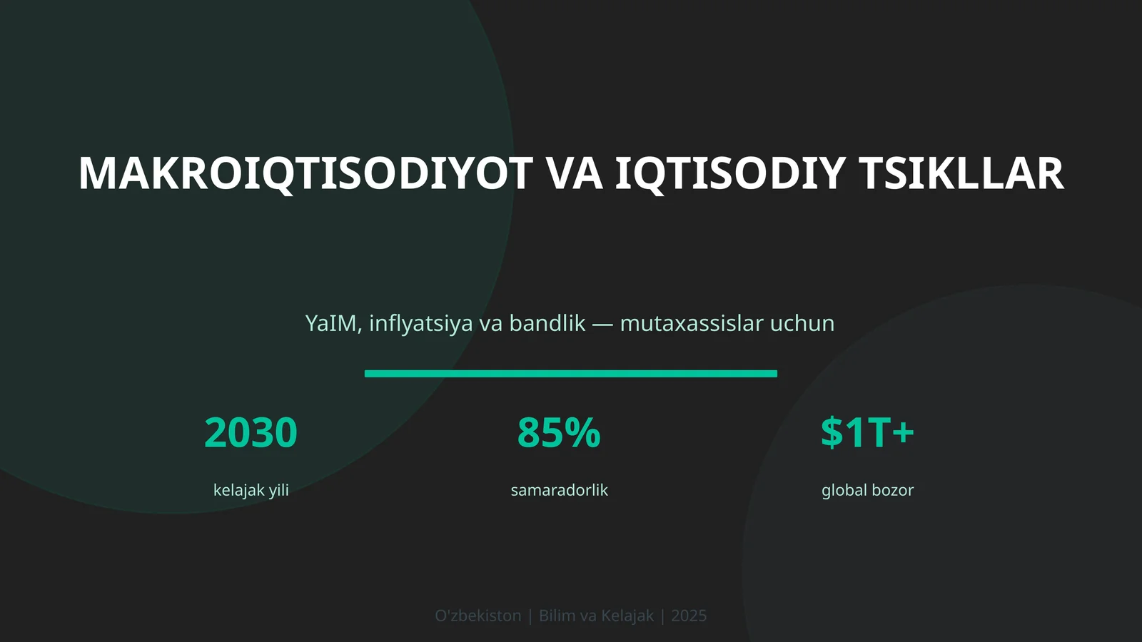Makroiqtisodiyot va iqtisodiy tsikllar