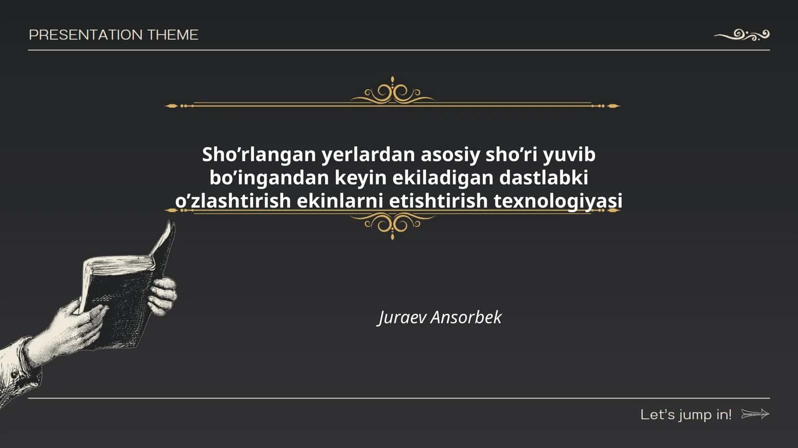 Sho’rlangan yerlardan asosiy sho’ri yuvib bo’ingandan keyin ekiladigan dastlabki o’zlashtirish ekinlarni etishtirish texnologiyasi