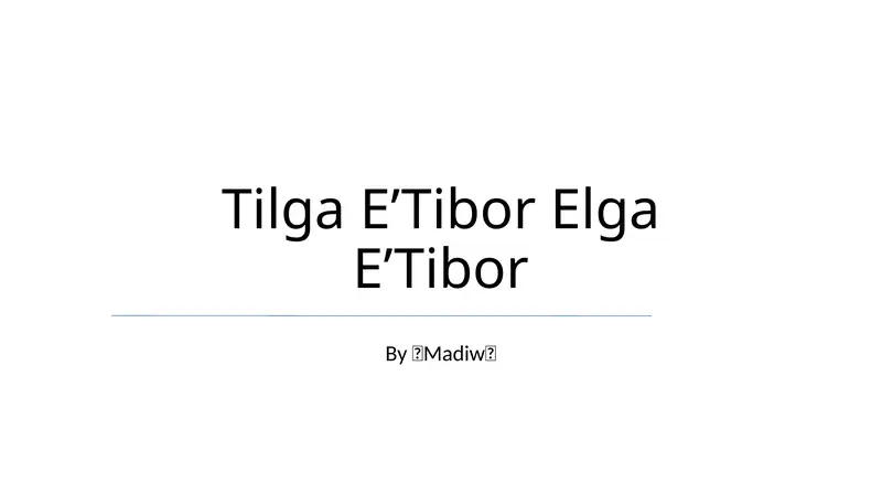 Tilga E’Tibor Elga E’Tibor
