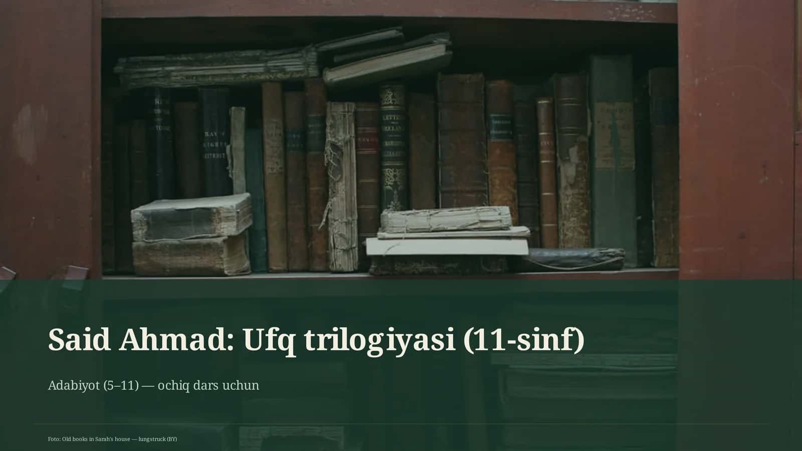 Said Ahmad: Ufq trilogiyasi (11-sinf)