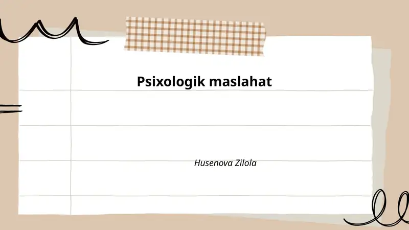 Psixologik maslahat