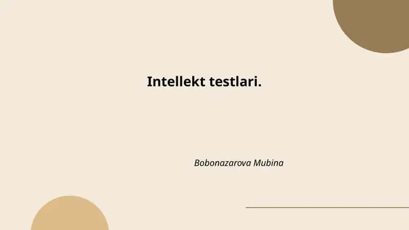 Intellekt testlari