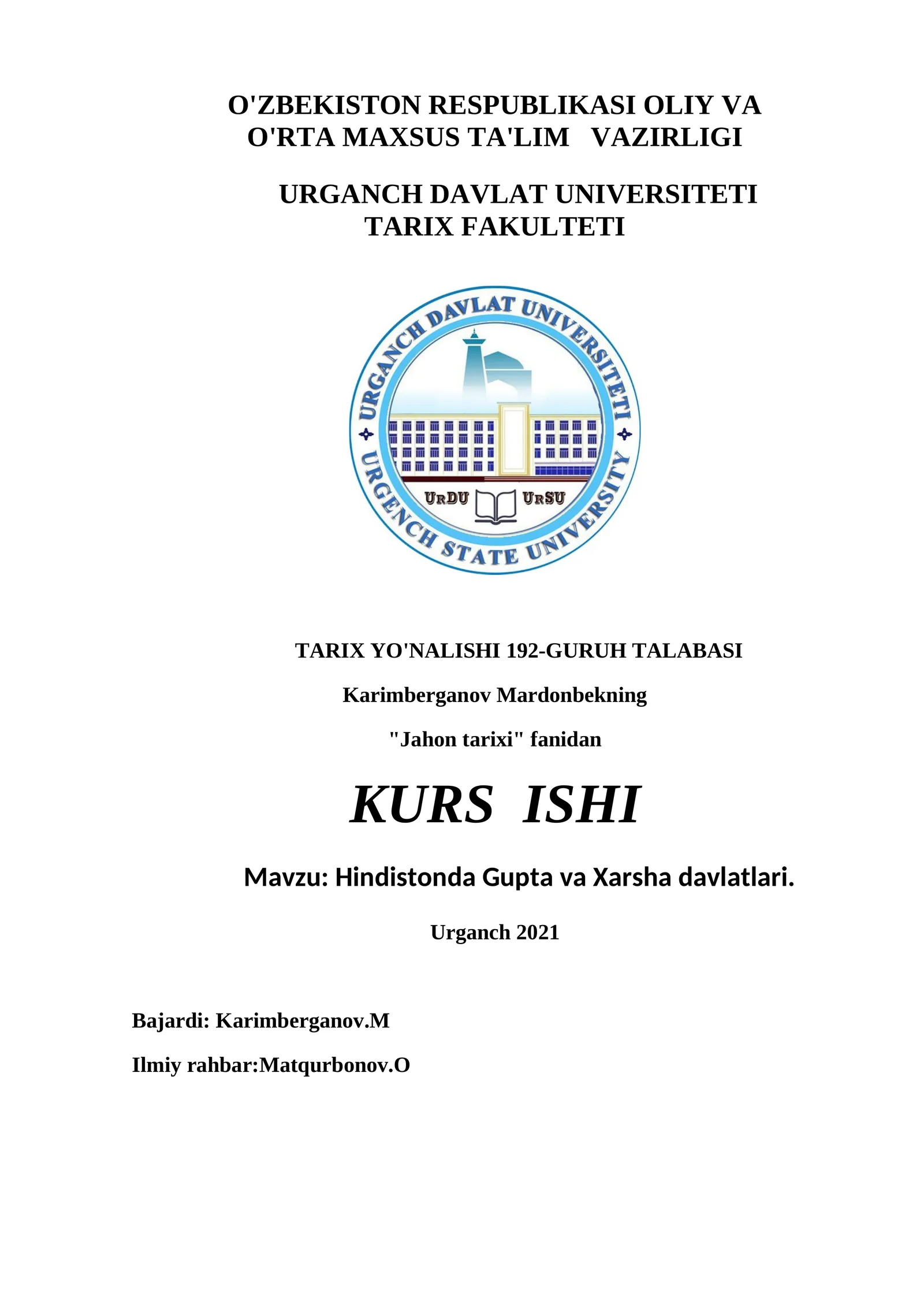 Hindistonda Gupta va Xarsha davlatlari