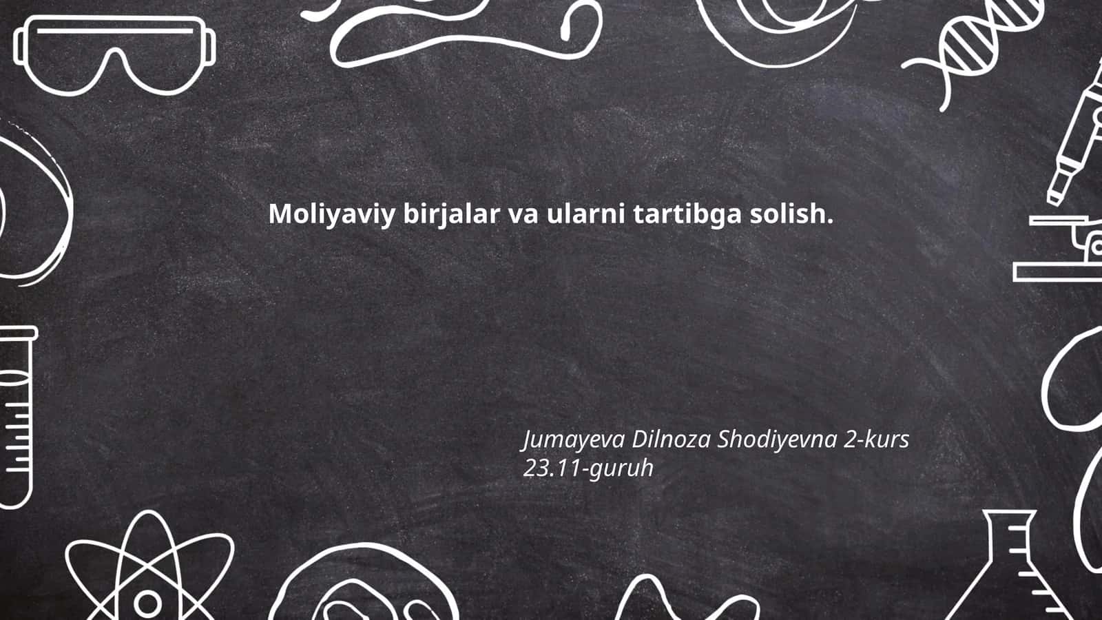 Moliyaviy birjalar va ularni tartibga solish