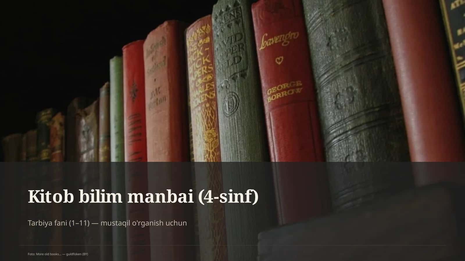 Kitob bilim manbai (4-sinf)