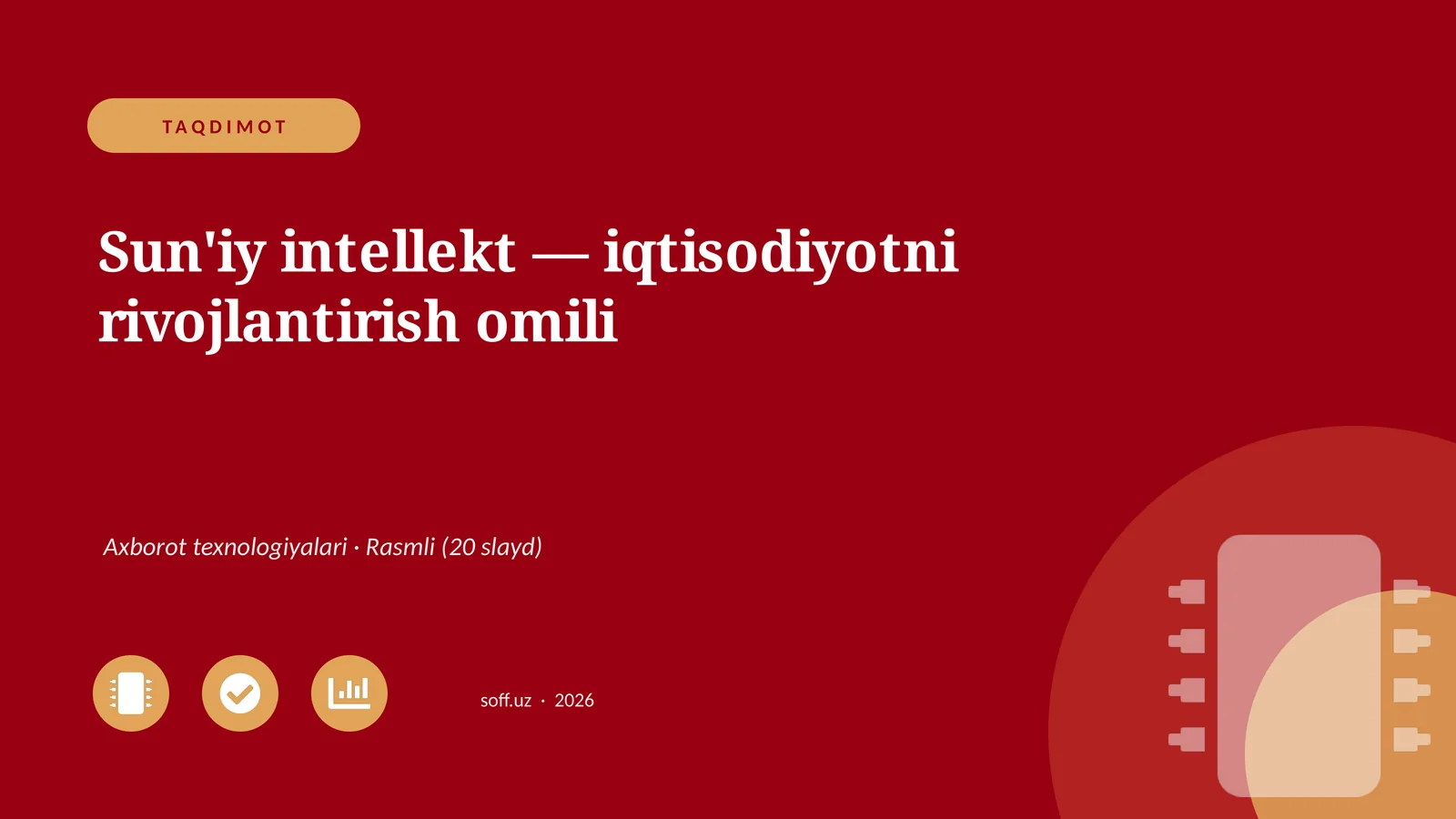 Sun'iy intellekt — iqtisodiyotni rivojlantirish omili