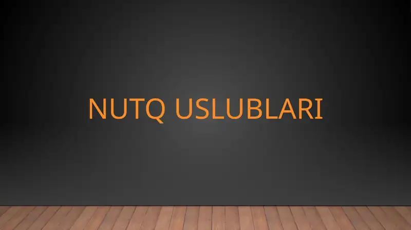 Nutq uslublari