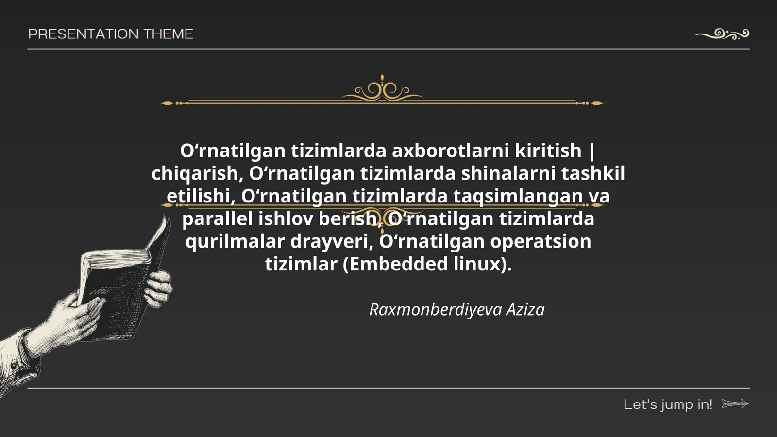 O‘rnatilgan operatsion tizimlar (Embedded linux)