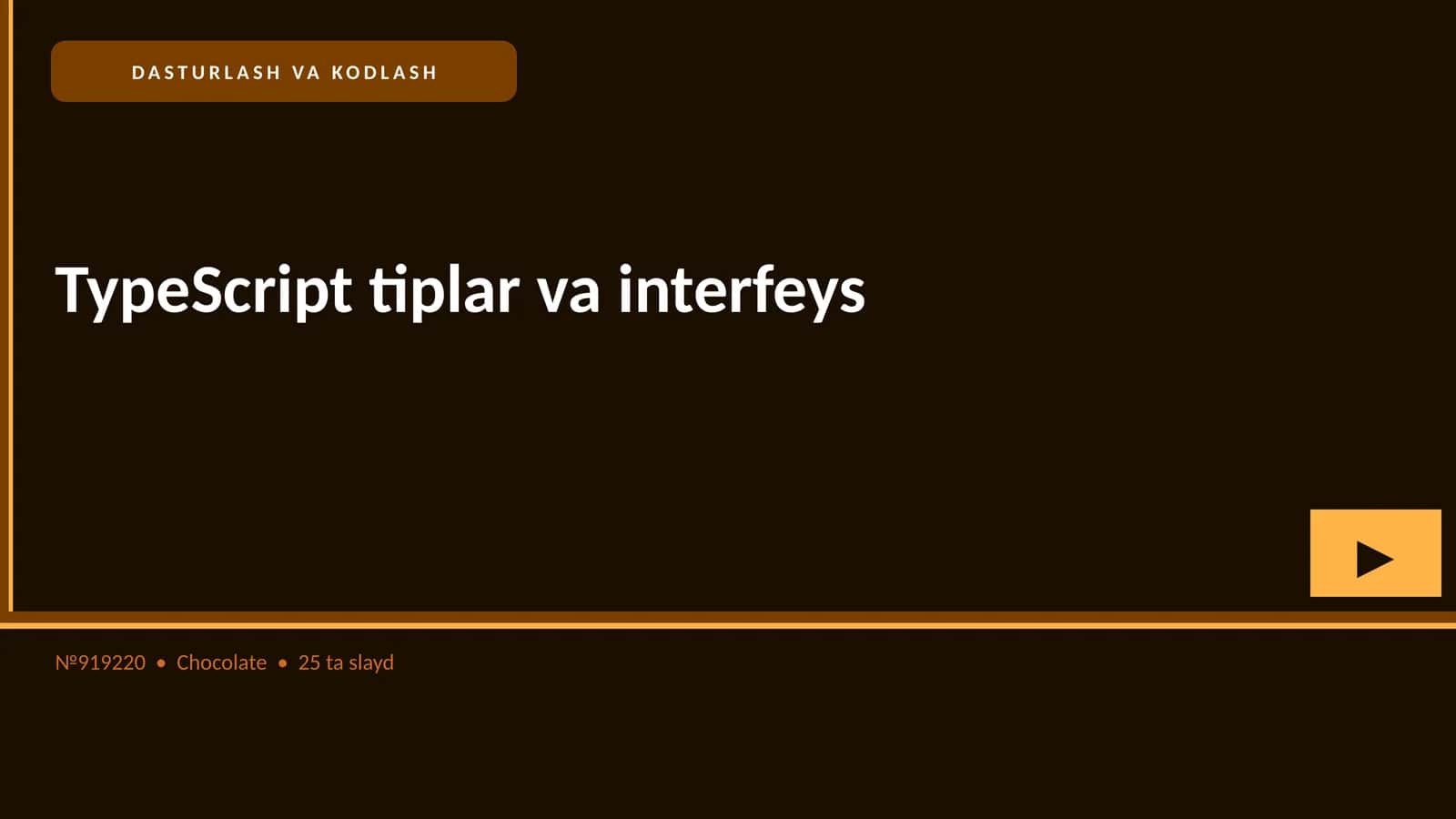 TypeScript tiplar va interfeys