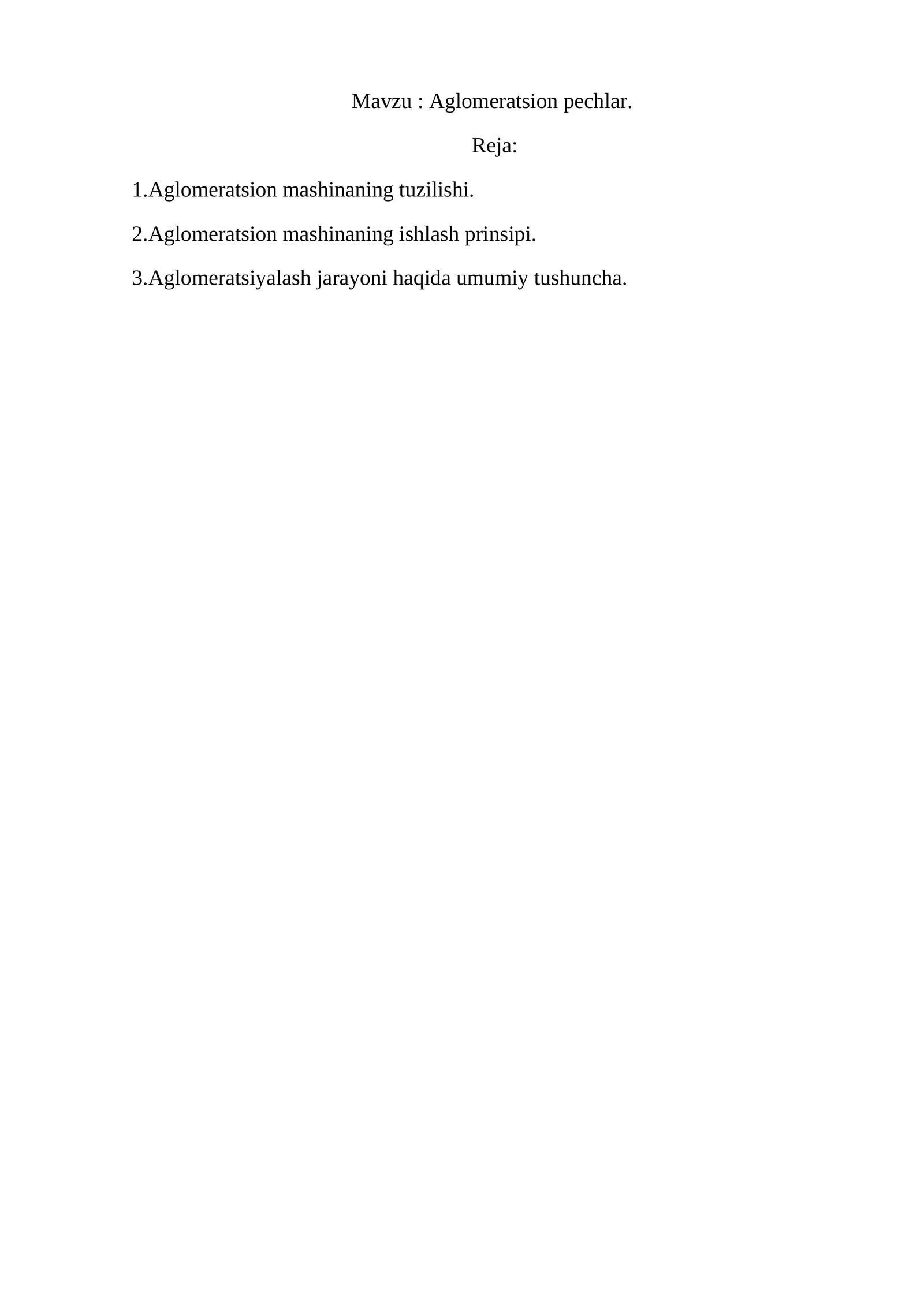 Aglomeratsion pechlar