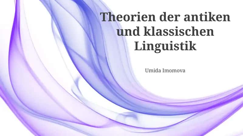 Römische Linguistik: Varro und Priscian