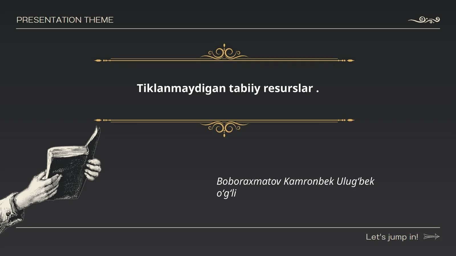 Tiklanmaydigan tabiiy resurslar