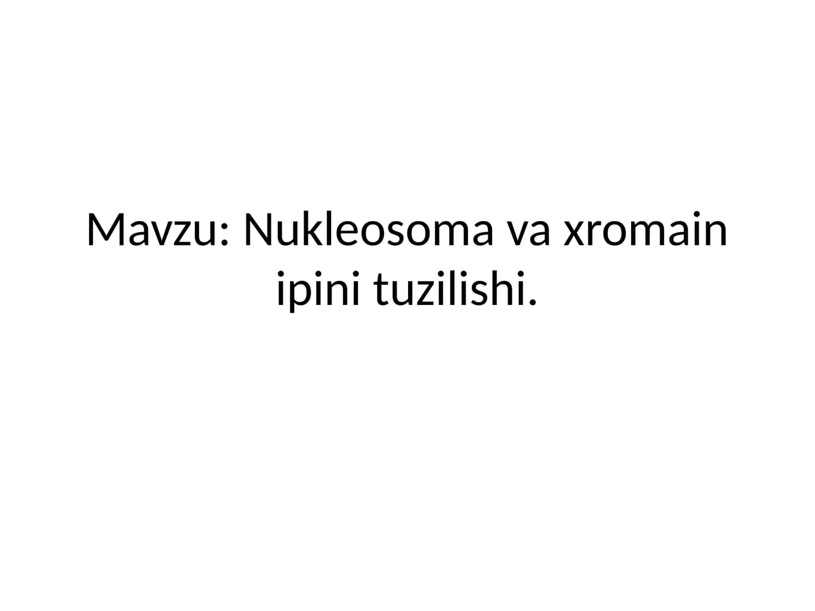 Nukleosomavaxromainipinituzilishi