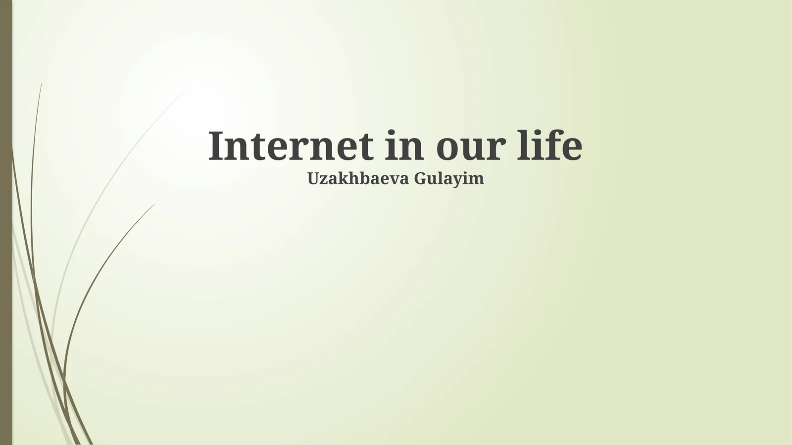 Internet in our life