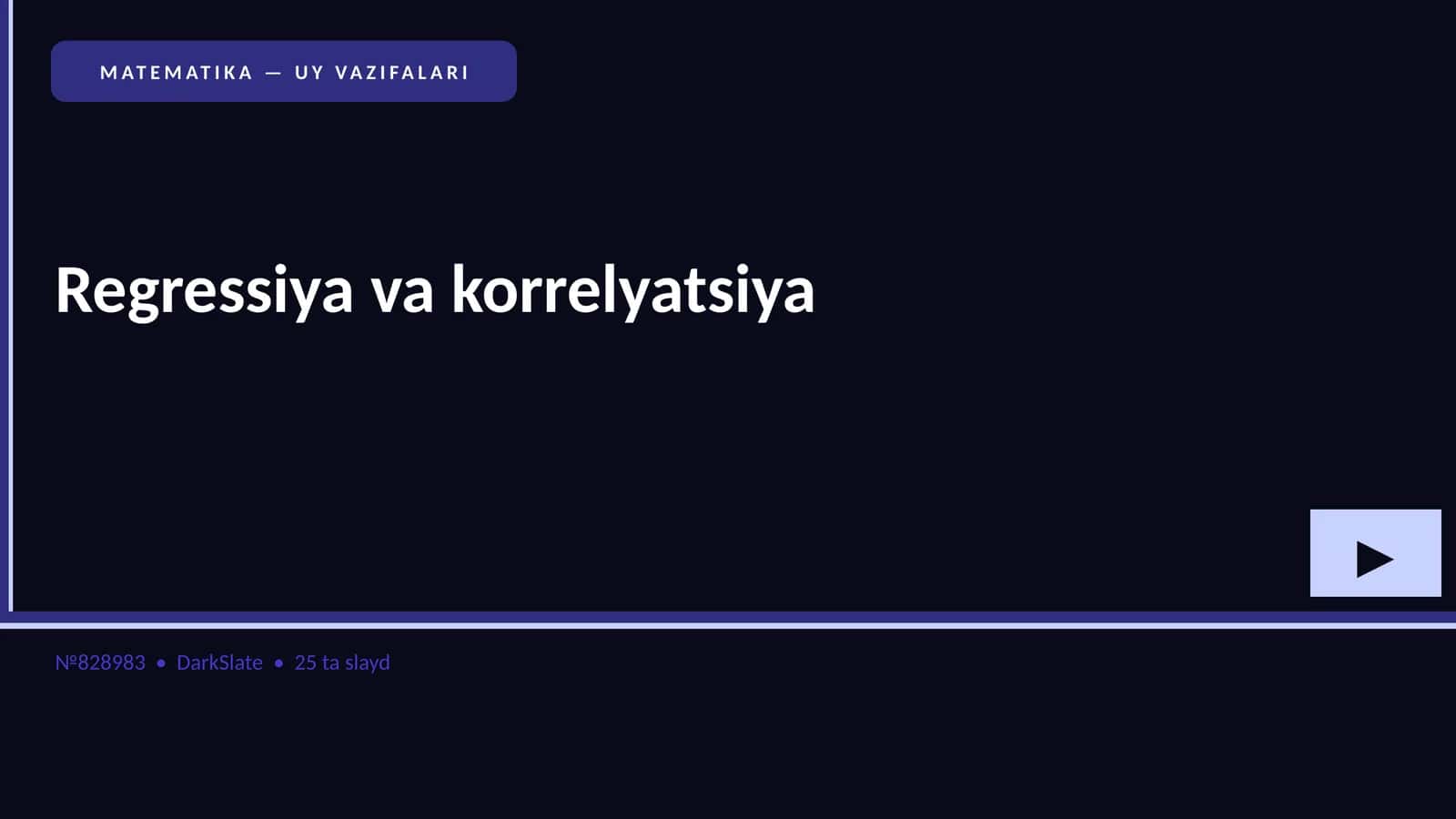 MATEMATIKA — UY VAZIFALARI