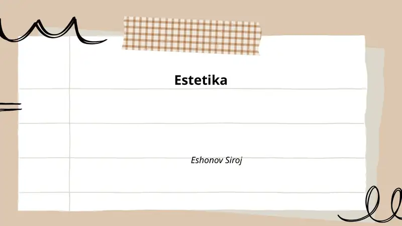 Estetika