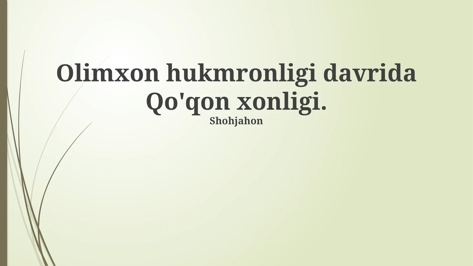 Olimxon davrida Qo'qon xonligi