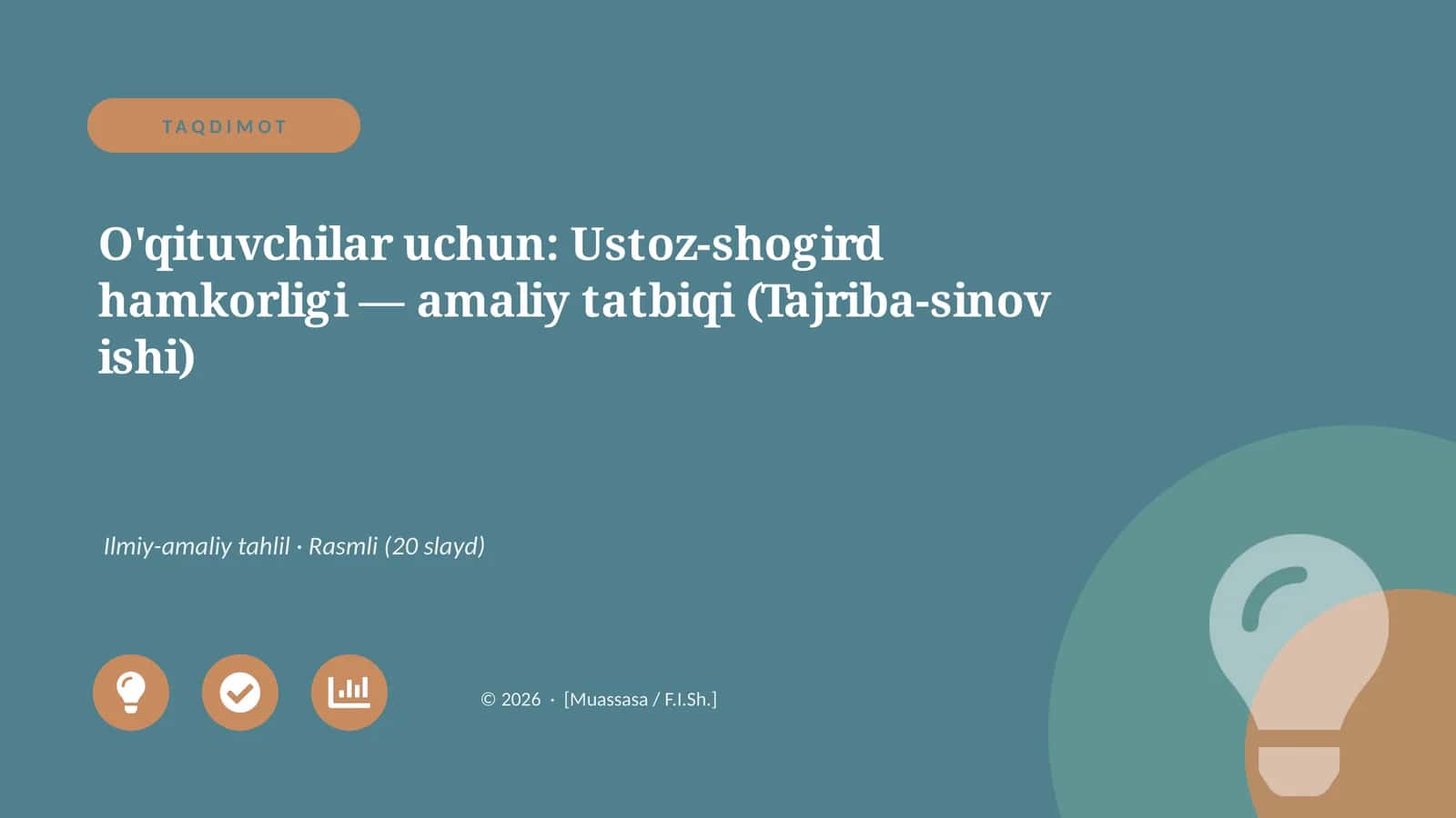 O'qituvchilar uchun: Ustoz-shogird hamkorligi