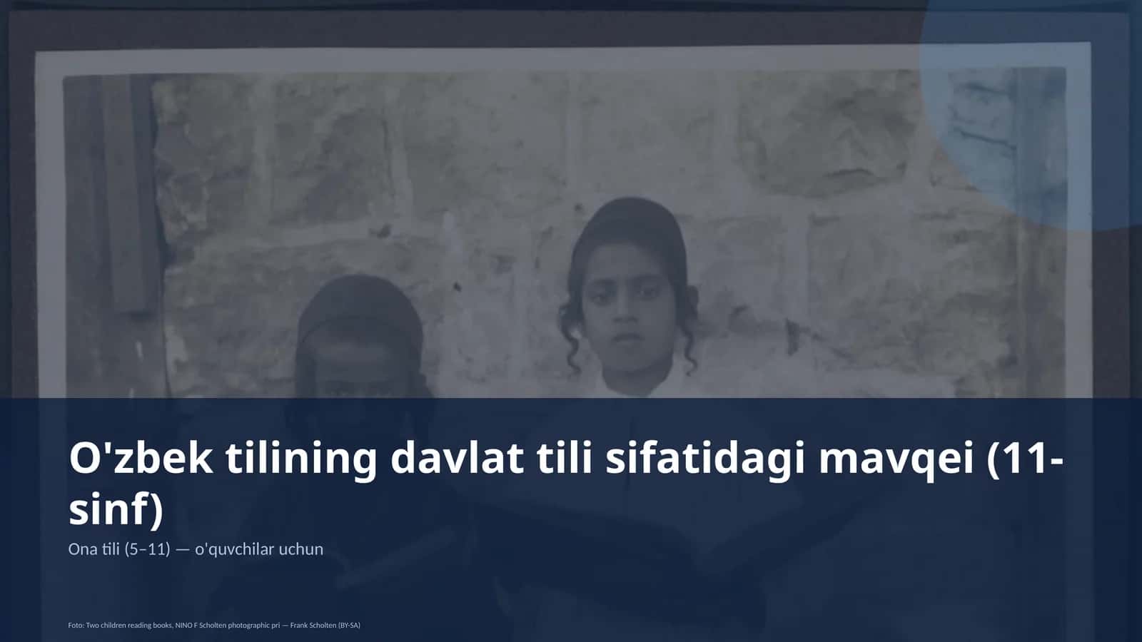 O'zbek tilining davlat tili sifatidagi mavqei (11-sinf)