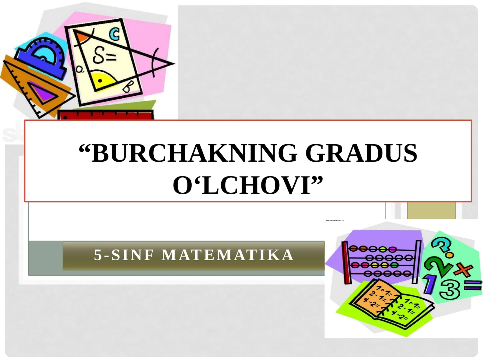 5-SINF MATEMATIKA