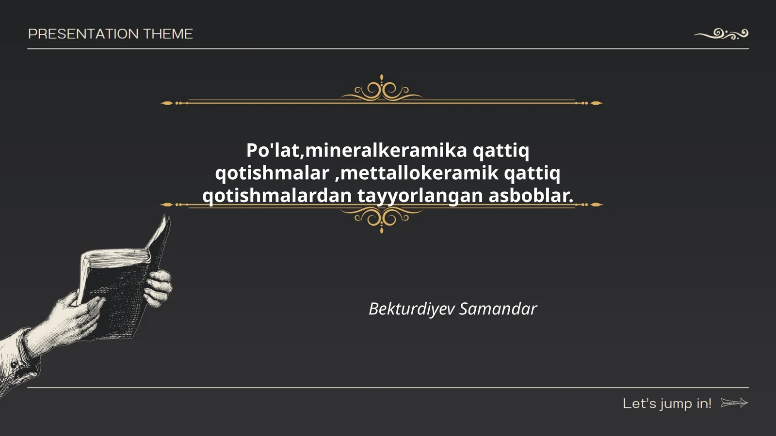 Po'lat,mineralkeramika qattiq qotishmalar,mettallokeramik qattiq qotishmalardan tayyorlangan asboblar