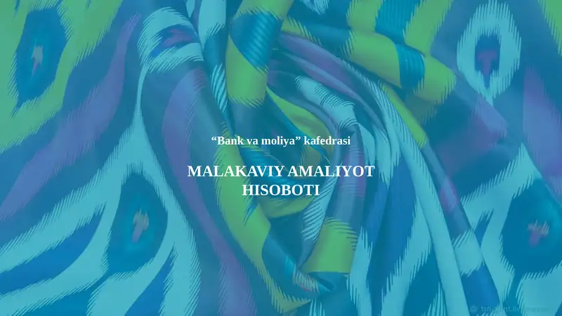 Malakaviy Amaliyot Hisoboti. SQB BANK boʻyicha