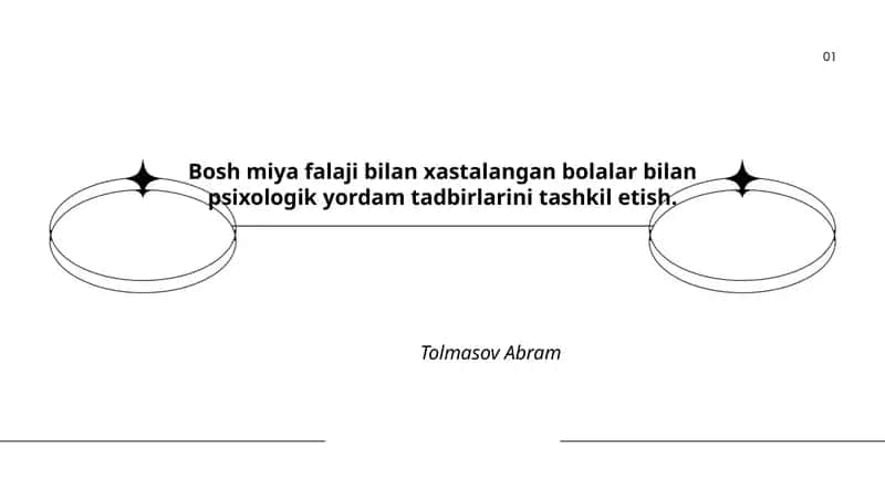 Bosh miya falaji bilan xastalangan bolalar bilan psixologik yordam