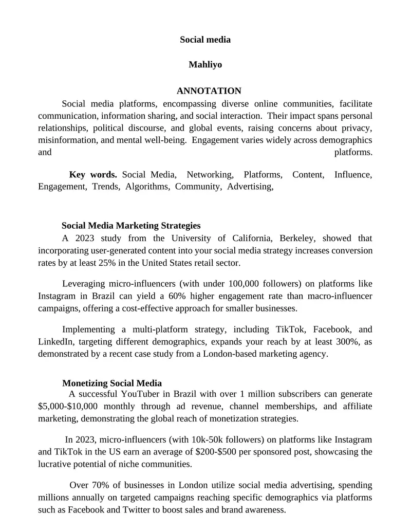 Social media