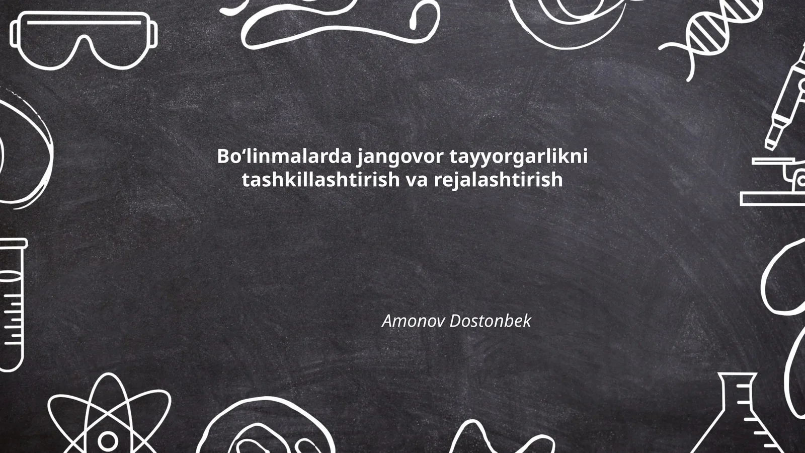 Boʻlinmalarda jangovor tayyorgarlikni tashkillashtirish va rejalashtirish
