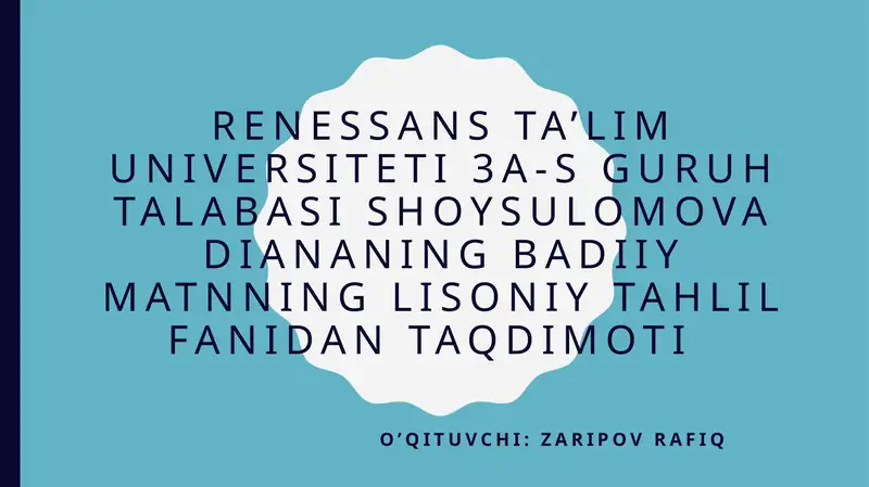 Abdulla Qodiriyning “O‘tkankunlar” romanining lingvostatistik tahlili