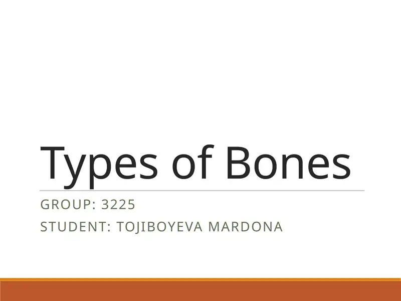 Types of Bones
