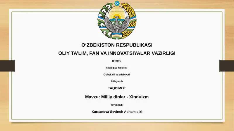 Milliy dinlar - Xinduizm