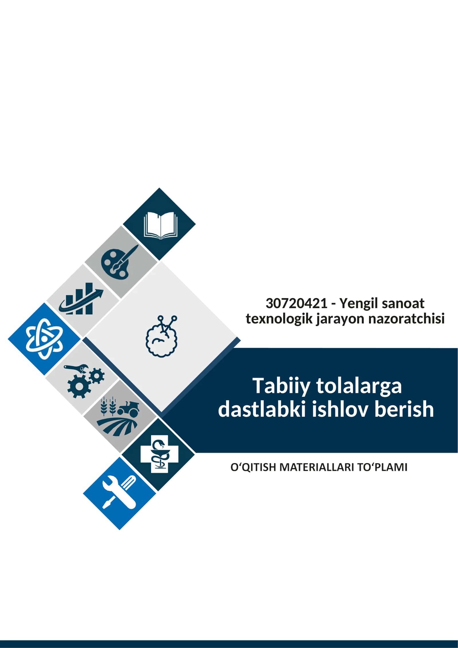 Tabiiy tolalarga dastlabki ishlov berish fanidan o'qitish materiallari to'plami