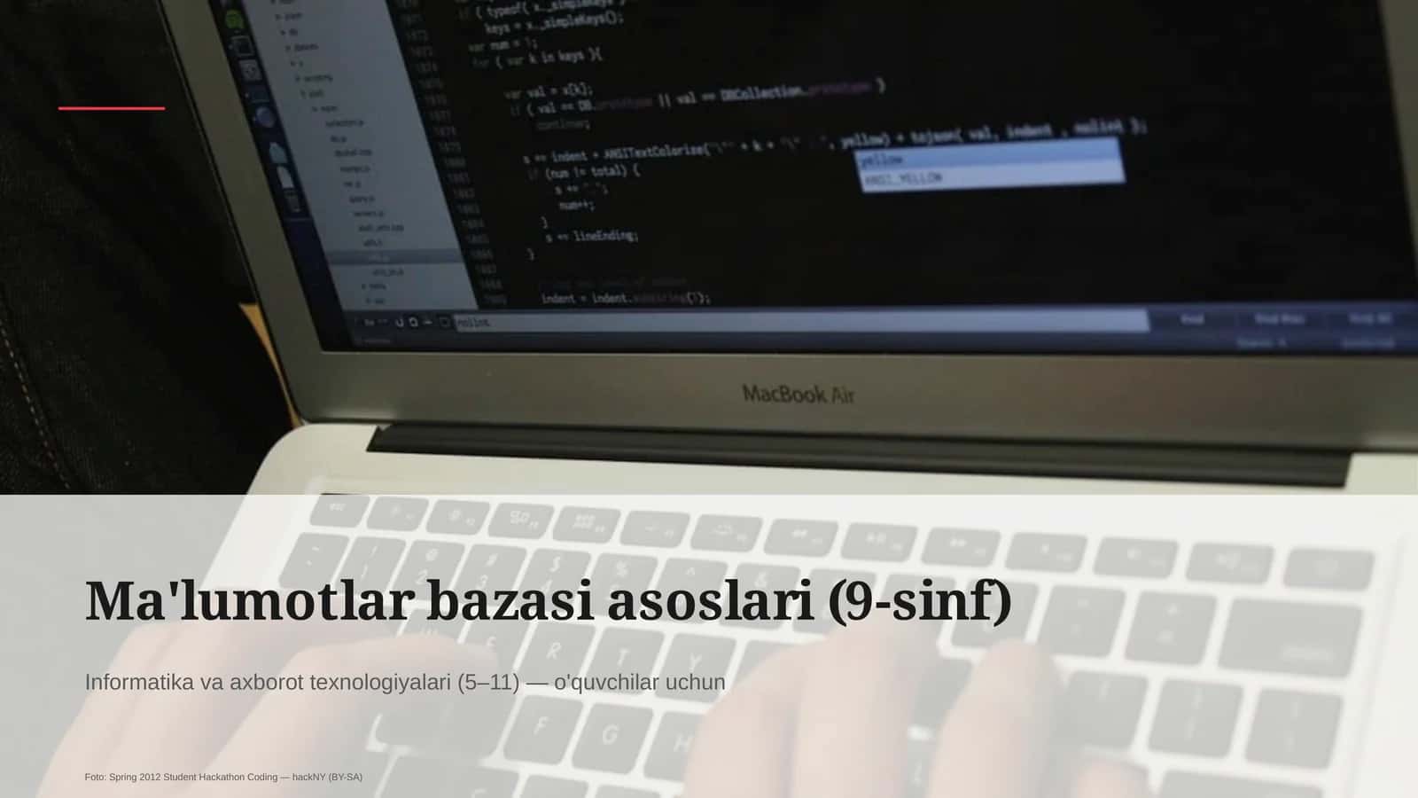 Ma'lumotlar bazasi asoslari (9-sinf)