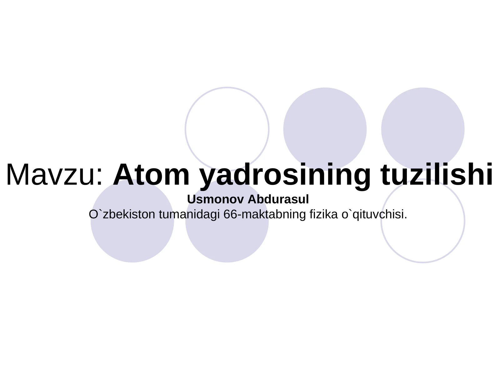 Atom yadrosining tuzilishi