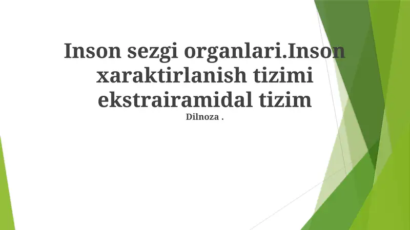 Inson sezgi organlari