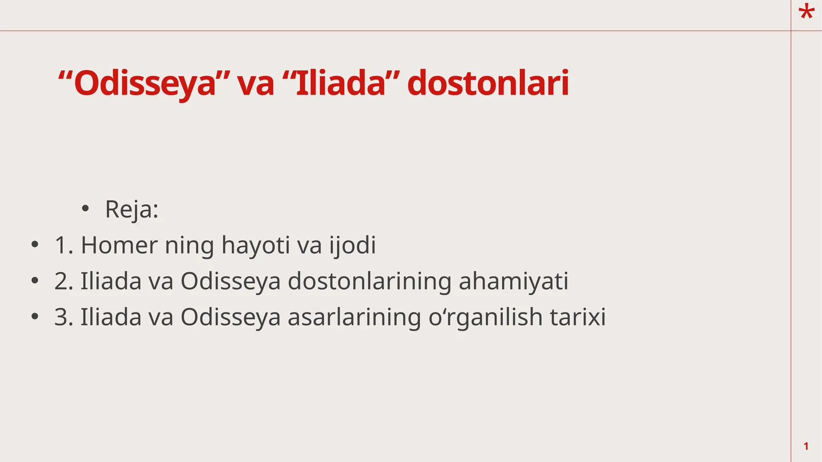 “Odisseya”va“Iliada”dostonlari